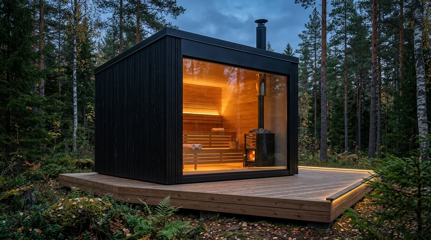 Modular Sauna with Panoramic Glass - 1